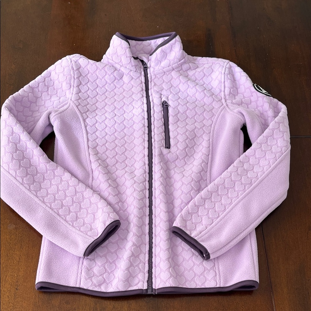 Reebok Light Purple Heart Pattern Jacket. New!